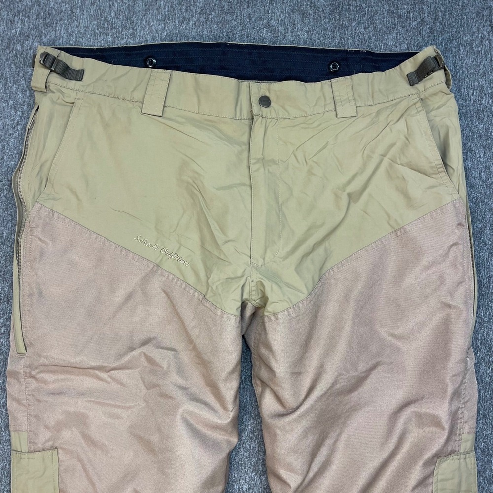 Vtg Scheels Outfitters Mens Size 40x30 Tan Khaki Outdoor Cargo Pants‎ Snap Leg